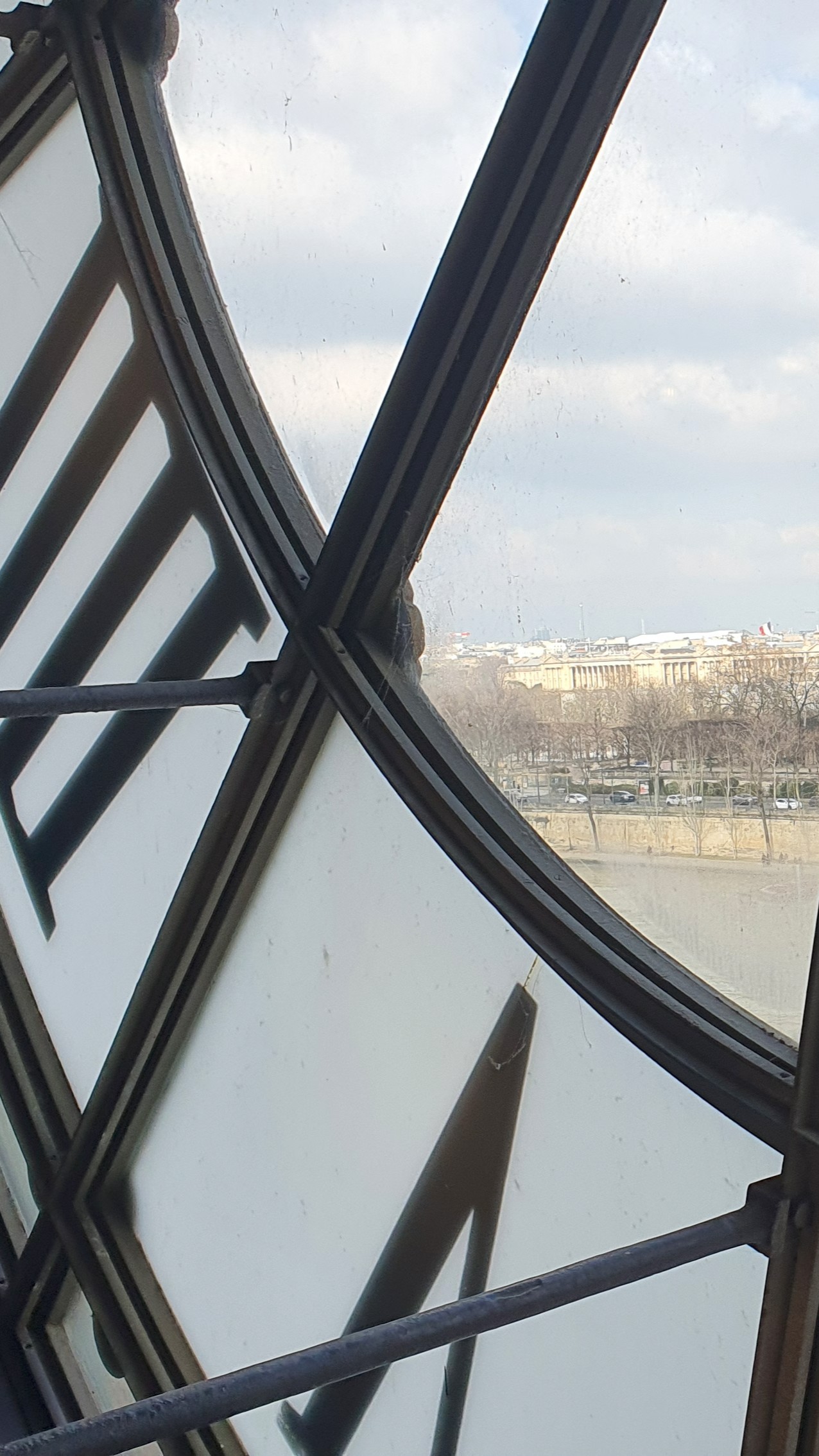 back of a parisian public clock face